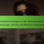 Künstliche Intelligenz in der Medienproduktion: Anwendungen, Vorteile und ethische Fragestellungen