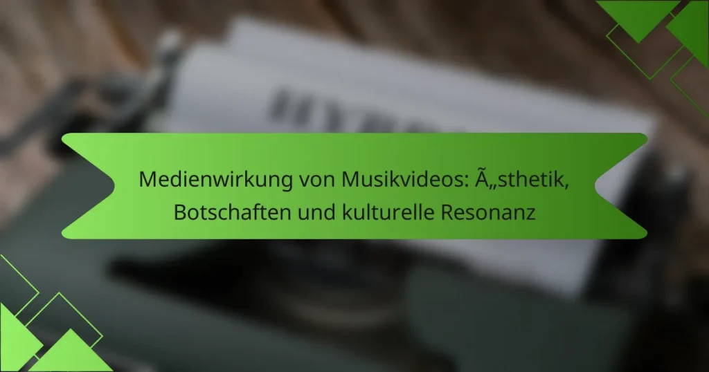 Medienwirkung von Musikvideos: Ästhetik, Botschaften und kulturelle Resonanz