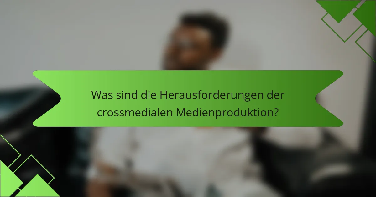Was sind die Herausforderungen der crossmedialen Medienproduktion?