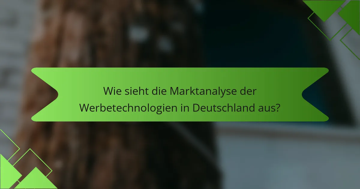 Wie sieht die Marktanalyse der Werbetechnologien in Deutschland aus?